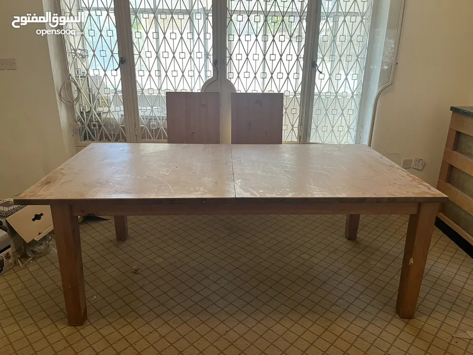 3 فضيات نوع Drexel Heritage امريكي + طاولة ايكيا