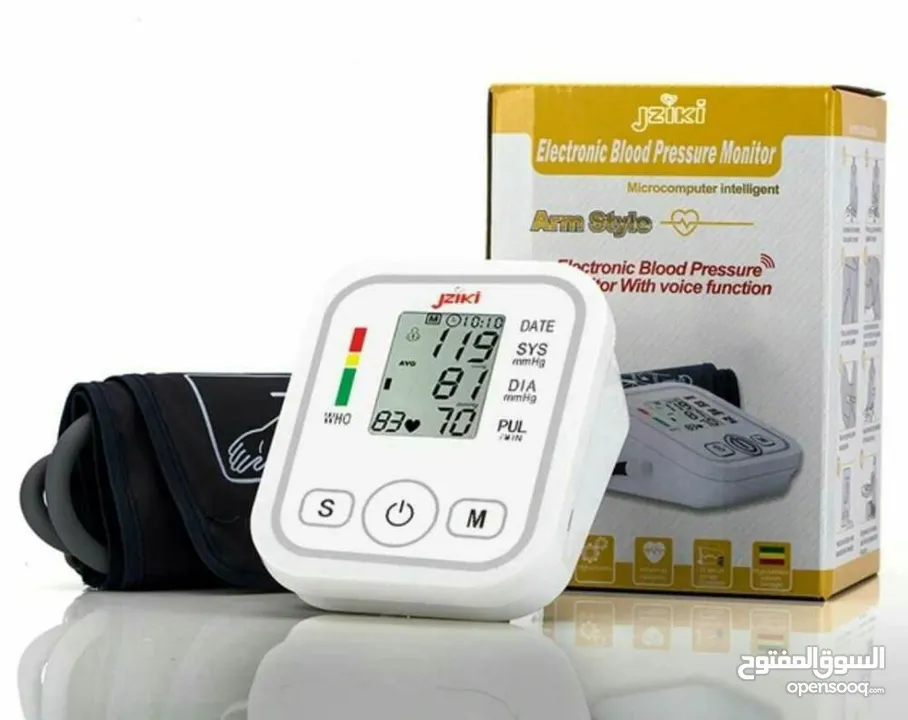 صناعة يابانيةجهاز قياس ضغط الدم الرقمي الاصلي رقم الموديل WBP101-S المواصفات ذاكرة 2 ف 90  3 مرات