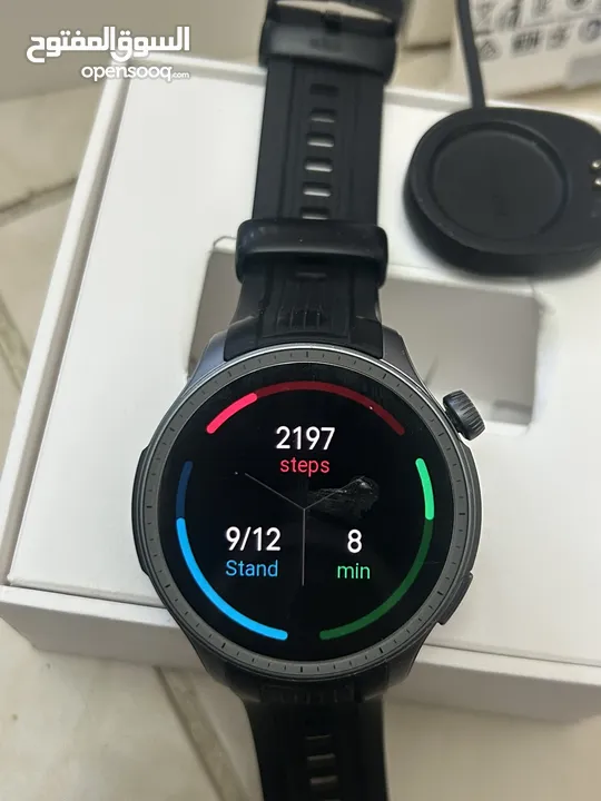 ساعة اميزفيت بلانس بحالة الوكالة (بالكرتونة) معها كامل اغراضها Amazfit Balance