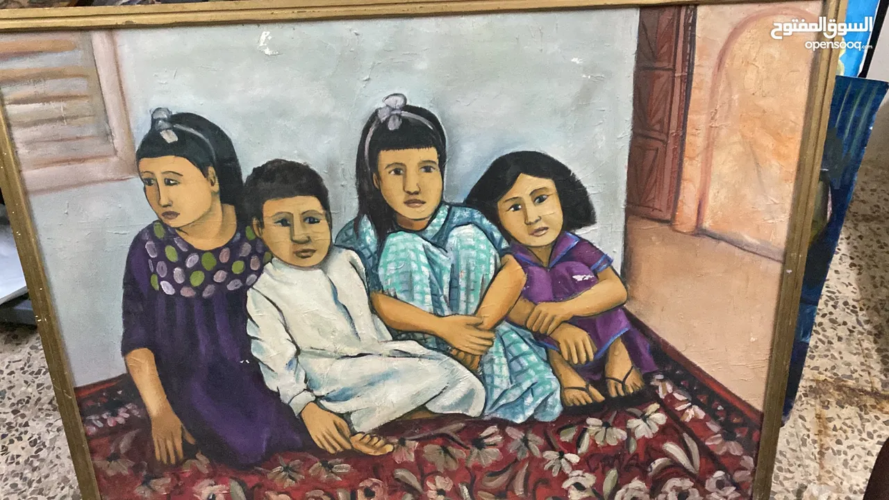 لوحة فنية يدوية الصنع ب الالون الزيتية