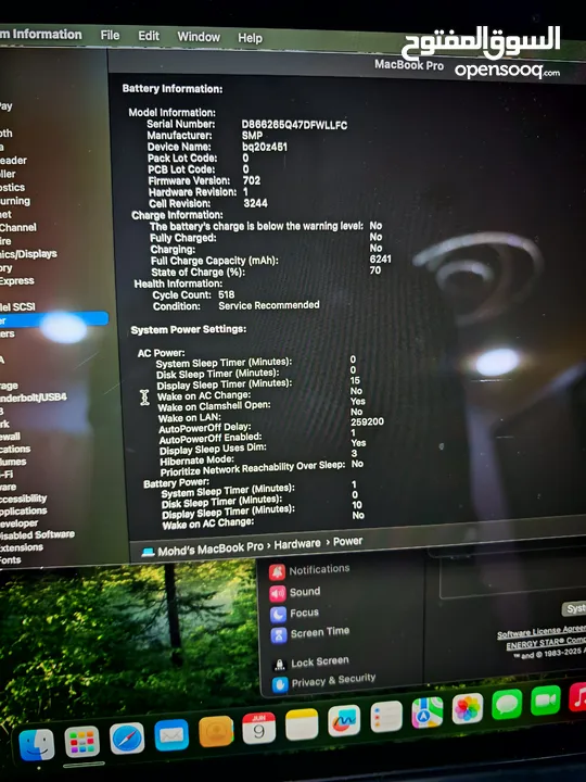 Macbook pro 2015 i7 16G Ram 15 Inch 500SSD