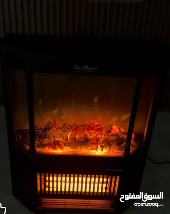 صوبة فايربليس ديكورية فاخرة قوة 2000 واط لتدفئة عالية جداً 3 أعمدة + هيتر هواء