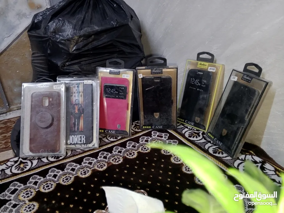 كفرات هواتف جميع انواع السامسونج ويوجد ايفون 6بلس جداد في الكراتين