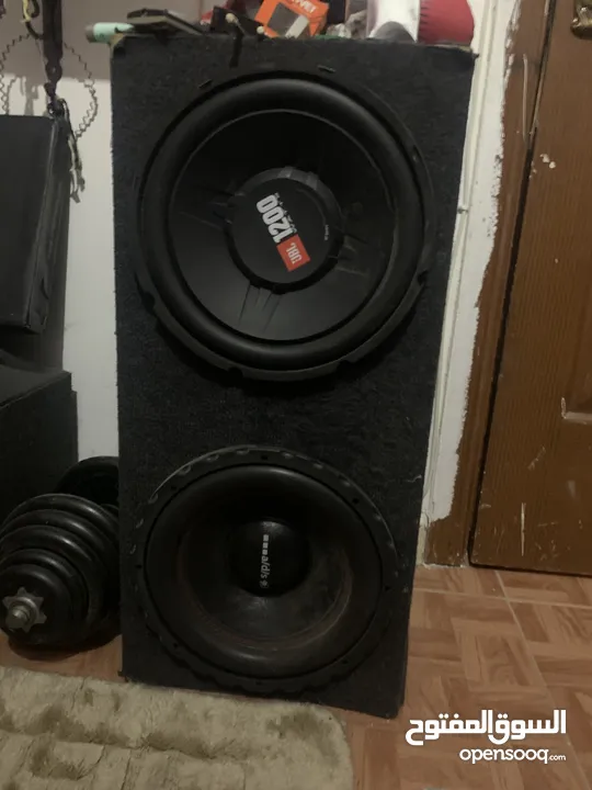 سستم صبين واحدJBL والثانيKENWODالثنيين 1200 السعر كامل للاربع صبات RMS وكاله جداد