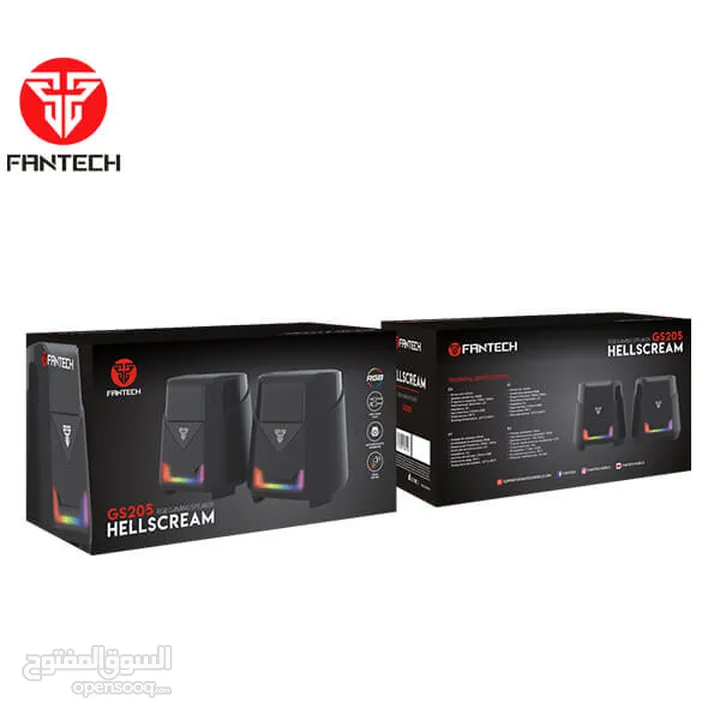 FANTECH HELLSCREAM GS205 MOBILE GAMING & RGB MUSIC SPEAKER  سماعات كمبيوتر جيمنق ار جي بي فانتيك