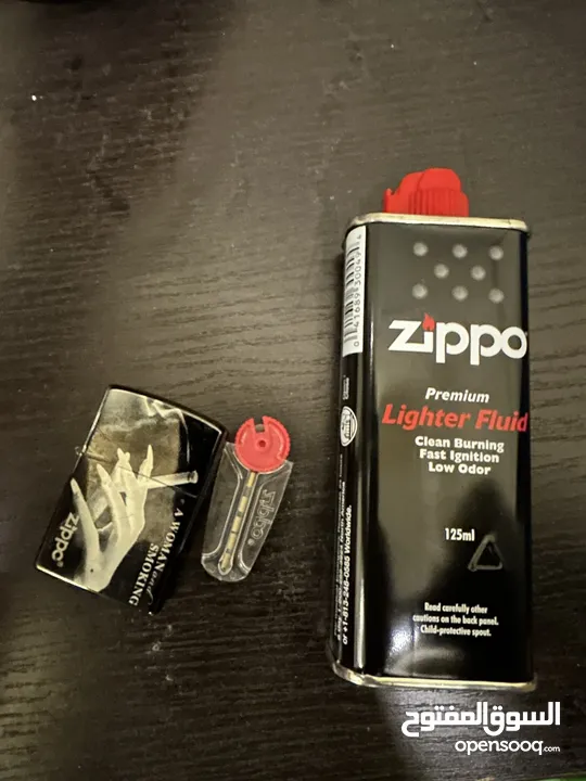 قداحه zippo مع احجار سبير وعلبة فيول خاصه