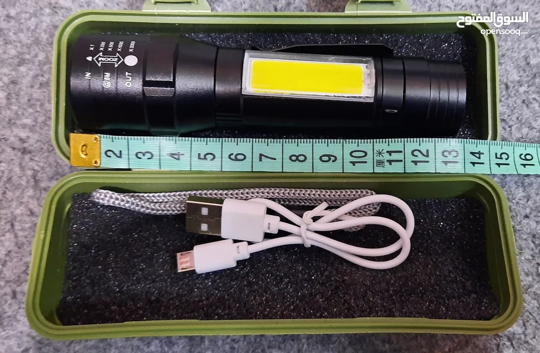 مصباح جيب محمول لوكس قابل للشحن USB ضوء قوي جدا ضد الماء بيل كشاف
