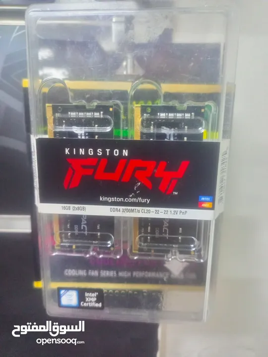 kingston fury rgb 16gb (8×2) 3200mhz ddr4   جديد   45 دينار