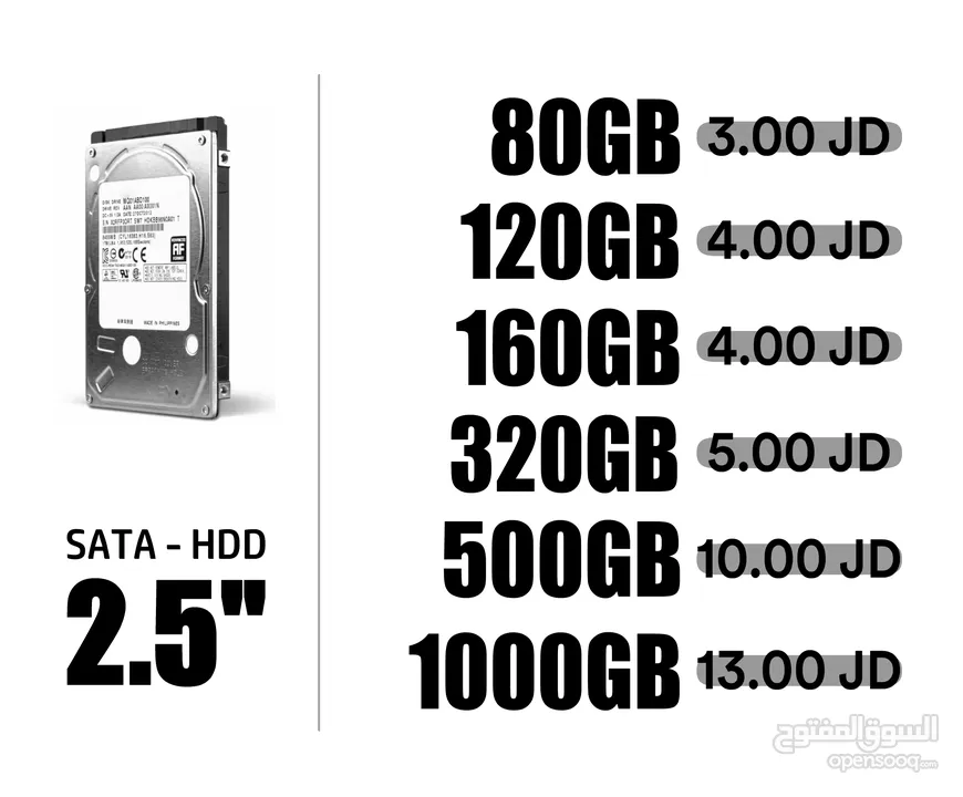 هاردسك حجم صغير 2.5 لابتوب والبلايستشن HDD ع الفحص