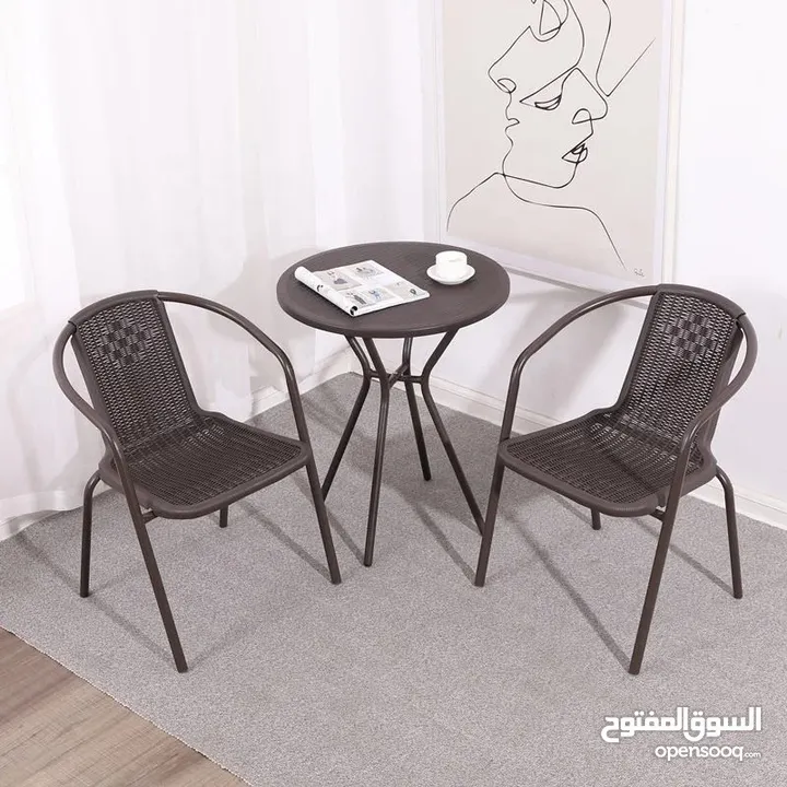 طقم خارجي (طاولة +2كرسي ) بسعر حرررررق بـــــ49دينار فقط لا غير!!!!