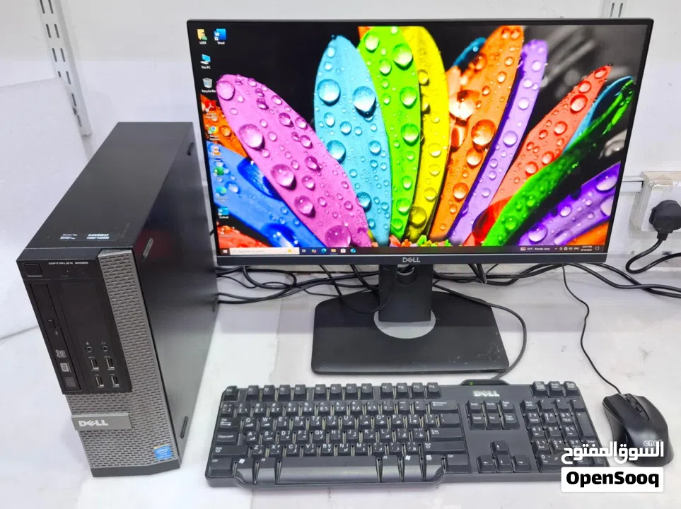 DELL Core i7 WIFI Computer Set With 23" Full HD Monitor 16GB RAM + 512GB SSD Ready To Use