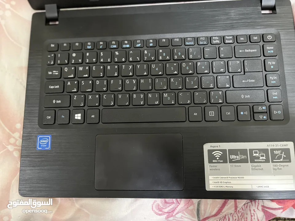 Laptop for sale used 1 or 2 weeks only للبيع لابتوب استعمال اسبوع او أسبوعين فقط