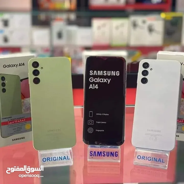مشغل اخو الجديد بجلاتين Samsung A14 رام 12 جيجا  128 متوفر توصيل أغراضة الأصلية تواصل