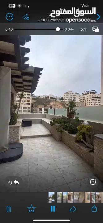 شقة  ارضية مفروشة  للإيجار السنوي والشهري في عبدون