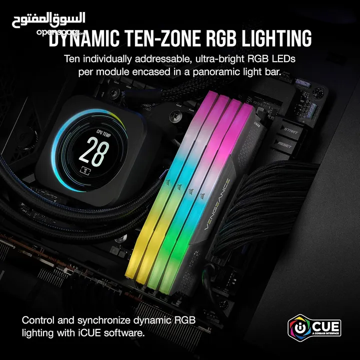 CORSAIR VENGEANCE RGB DDR5 32GB (2x16GB) DDR5 6000MHz