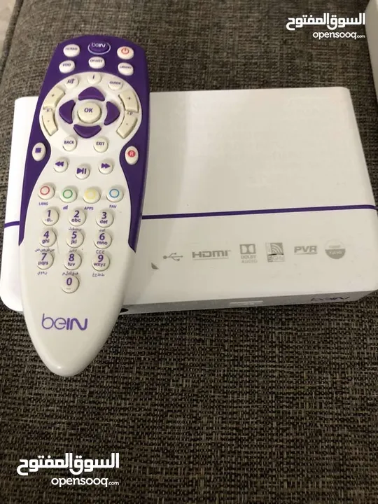 رسيفر bein sports  من اشتراك 6 اشهر جهاز استخدام بسيط جدا معه ريموت الاصلي