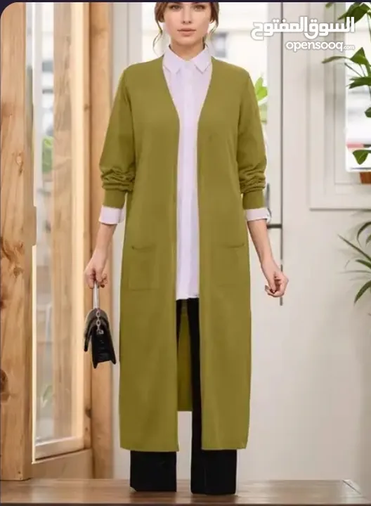 Long cardigan, made in Turkey - كارديجان طويل بجيب ، صناعة تركية