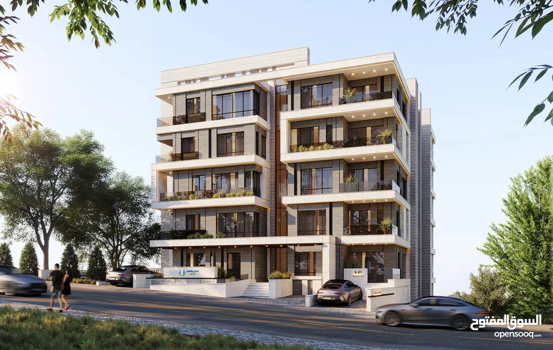 شقة 124 متر مع حديقة 90 متر للبيع في الشرفة بالقرب من شارع القدس و المدرسة الانجليزية و المجمع الطبي