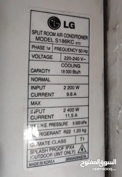 LG 1.5 Ton split A/C