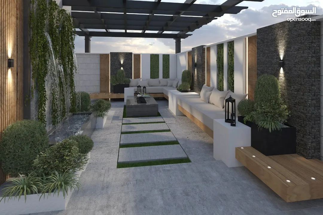 معلم بليط تسليم هندسي تجديد حمامات بأحدث طراز تنفيذ شلالت وبربكيو .فير بلس غاز +فير بليس حطب زرب