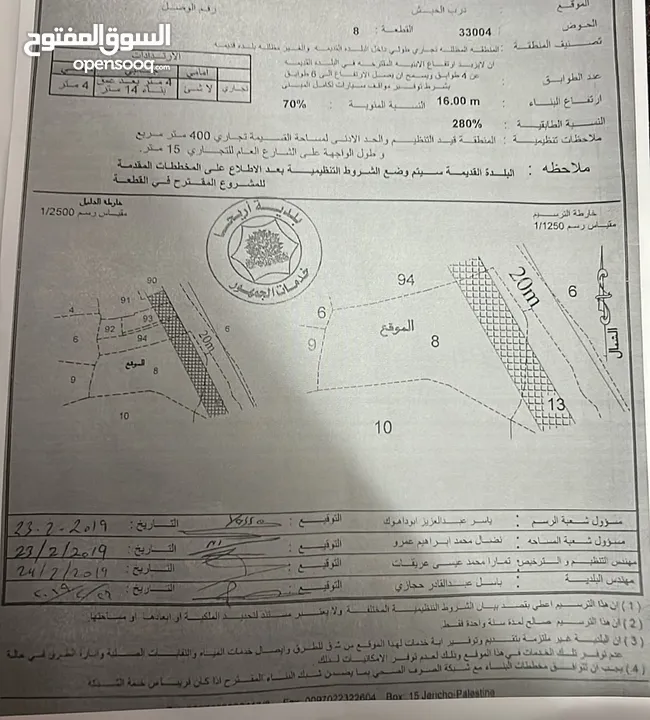 قطعة ارض موقع مناسب وعلى الشارع المقابل للمتح الروس