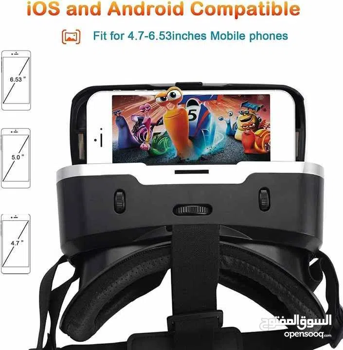 انطلق إلى عالم آخر مع نظارة الواقع الافتراضي VR BOX!  هل أنت مستعد لتجاوز حدود الواقع؟ مع نظار