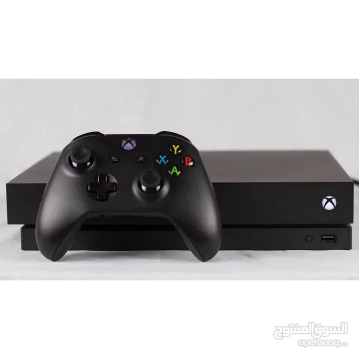 Xbox one X 1000GB.  بحاله ممتازة 2 ذراع اصلى