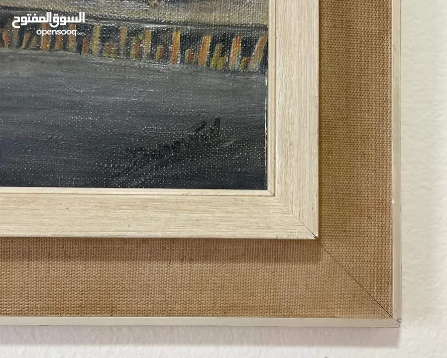 لوحة زيتية قديمة لهولندا مرسومة على القماش لفنان هولندي مرسومة سنة 1935