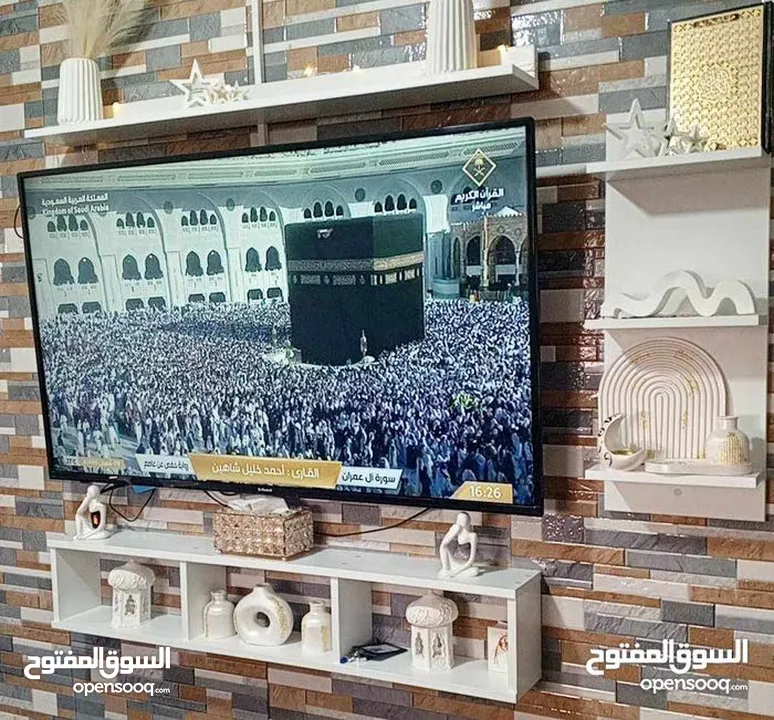 رف شاشة التلفزيون خشب لامنيت مميز