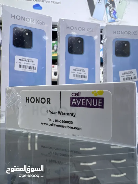 Honor X5b ( 64 GB / 4 GB RAM) هونور اكس 5 جديد مسكر بالكرتونة كفالة الوكيل في الاردن سنة كاملة