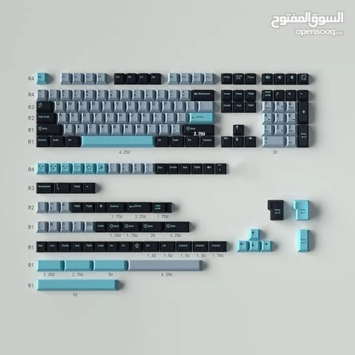 كيكابس (أغطية المفاتيح ) 172 حبة مناسب لكيبورد ميكانيكال 61/64/87/104/108 cherry profile keycaps