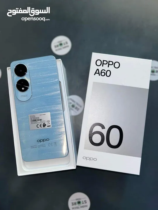 مشغل ايام oppo A60 رام 16 جيجا  256 أغراضة والكرتونه الأصلية مكفول بالشركة متوفر توصيل