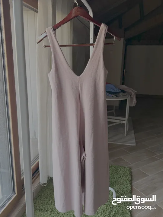 Powder Pink Cotton Overalls