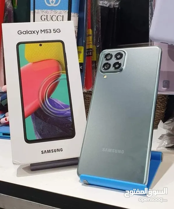 مستعمل اخو الجديد Samsung M53 5G رام 16 جيجا 256 أغراضة والكرتونه الأصلية