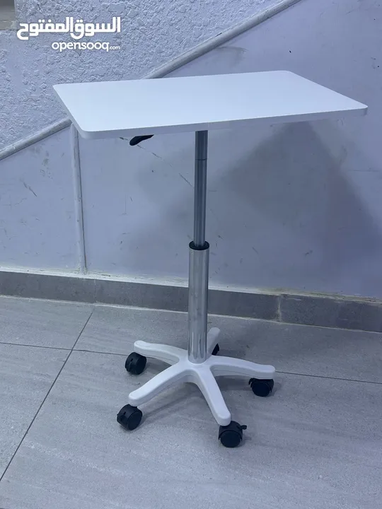 طاولات لابتوب مكتب متحركة بجميع التصاميم خشب قاعدة حديد بعجلات Laptop Desk متوفر بالوان Table mate