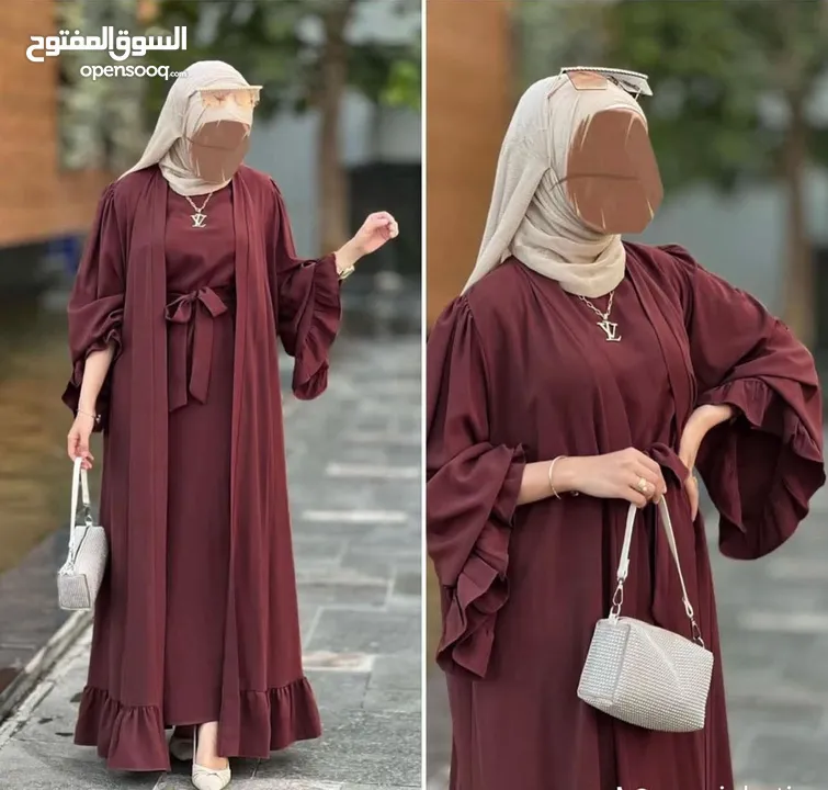 عباءه قطعتين السعر 15 د المقاسات من 1 لغاية 6