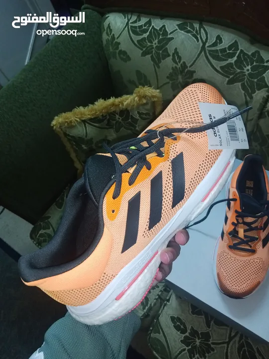 adidas Solarglide 5 Flash Orange Turbo Men'sجديد اصلي بكرتونته بنص سعره مريح جداا