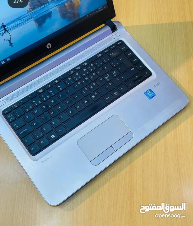 جهاز لابتوب من شركه hp proBookG3 الحيل السادس برام 8 وهارديسك 256
