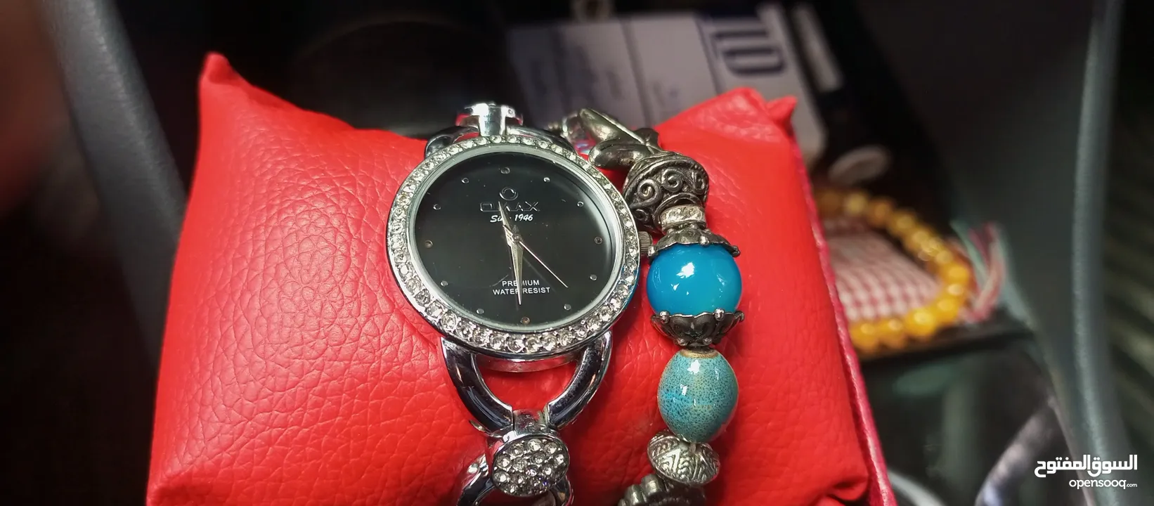ساعة omax ستاتي فاخرة اصلية مع علبتها ومعها هدية اسوارة احجار - (219903906)  | السوق المفتوح