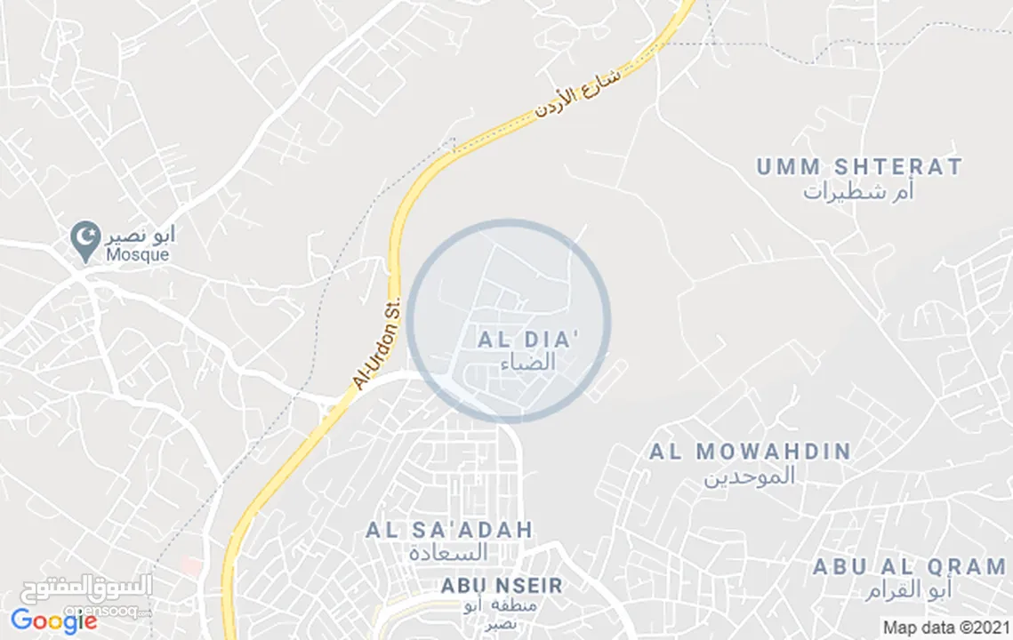 أرض للبيع في أبو نصير حوض المربط حي الضياء