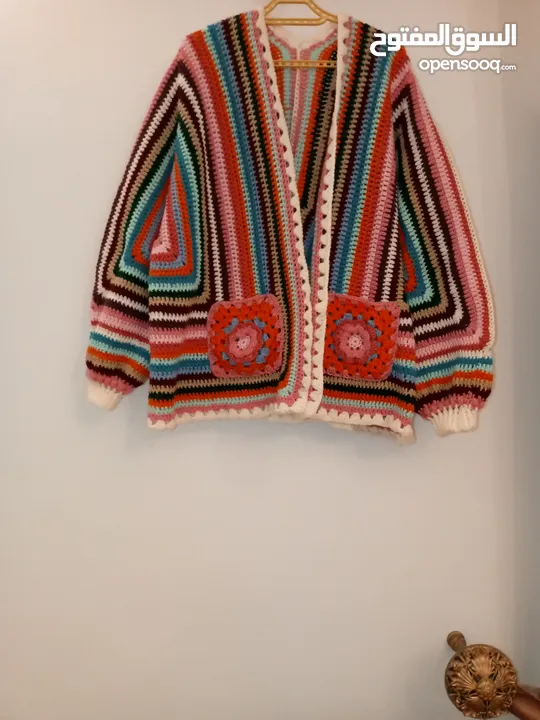 جاكيت كروشيه صنع يدوي Hand made