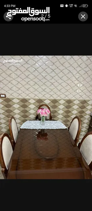 طاوله سفره 6كراسي خشب زان بدها دهان كراسي