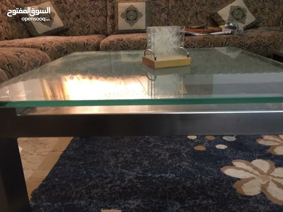 طاوله وسط زجاج( سكريت 10ملم )  وستنالس  دنماركيه
