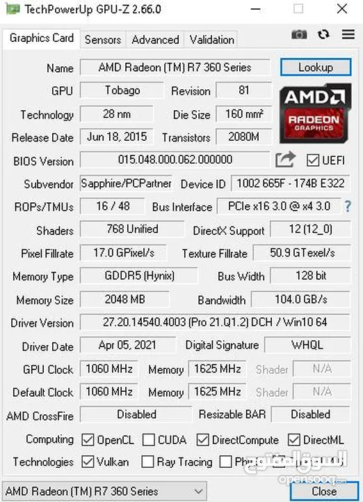 Sapphire Radeon R7 360 Nitro