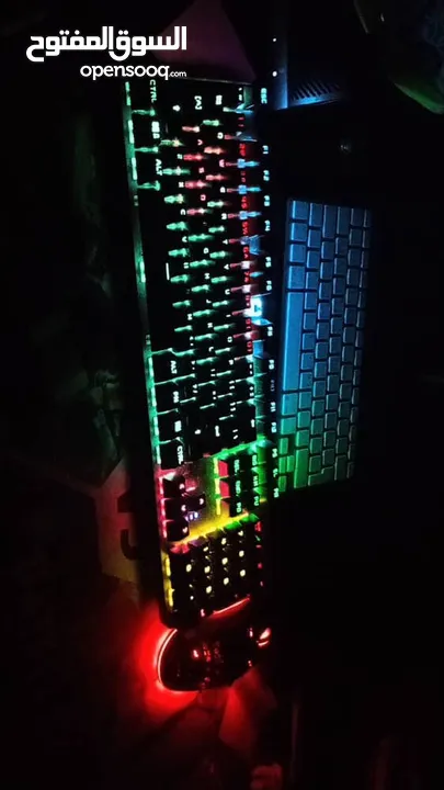 كيبورد وماوس وسماعات قيمينج rgb