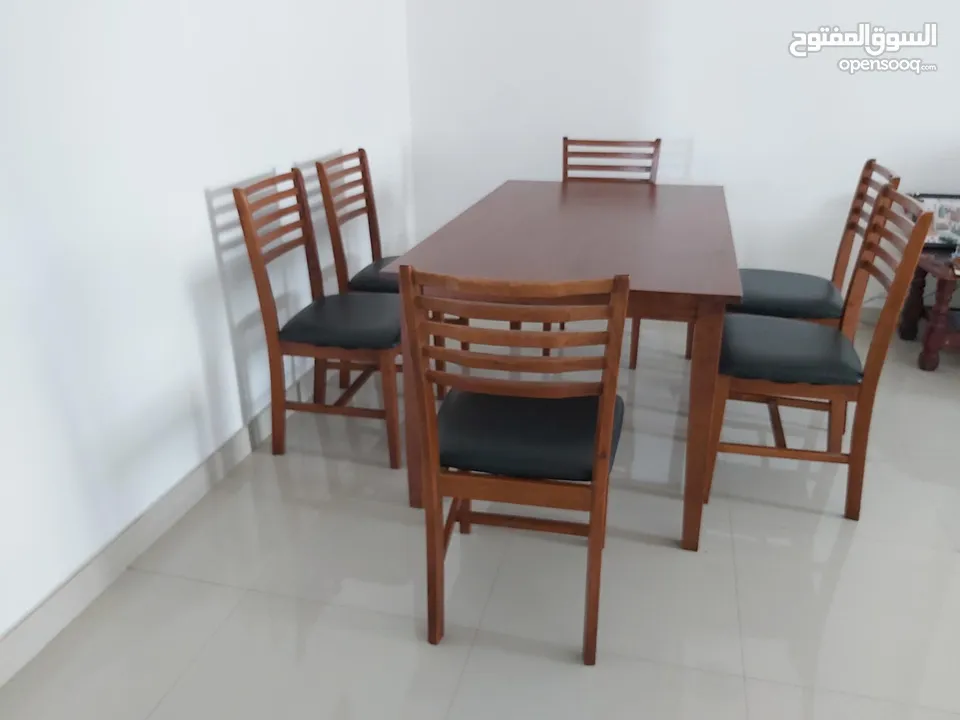 Dining Table 6 seater with cushion chairs
