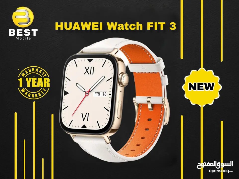 متوفر الان ساعة هواوي فيت 3 جلد // huawei fit 3 new
