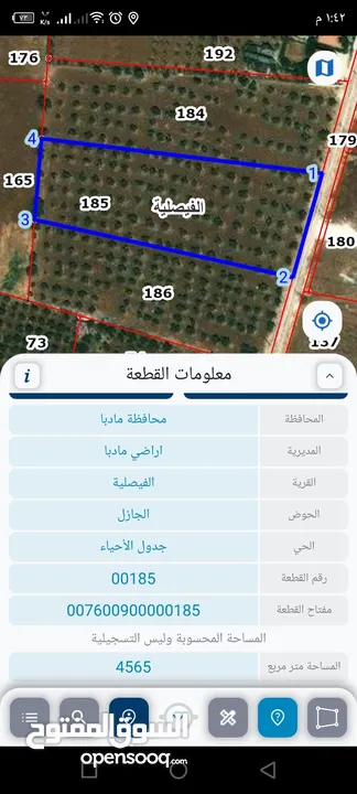 مادبا الفيحاء قطعتين متجاورتين  بجانب التنظيم غرب النديم والحراويه بمنطقة فلل ومزارع خاصة