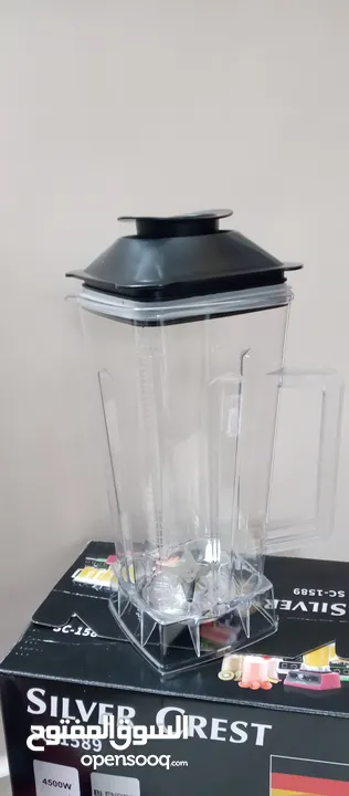 خلاط صناعي SILVER CREST سلفر كريست 4500 واط 15 سرعه يطحن الزجاج و الثلج Mixer خفاق 2 لتر ضد الكسر