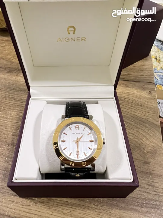 ساعه اجنر جديده مع الضمان aigner watch swiss made